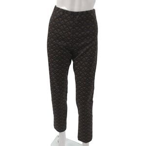 D. Exterior Womens Ankle Pants Black Argyle Pull On Size 42